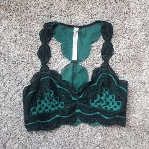 Free People Racerback Bralette Size Small Green